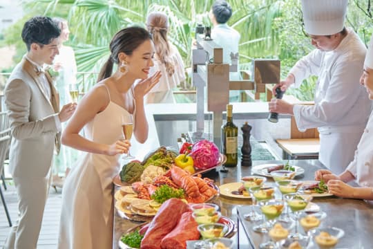 THE MEETS MARINA TERRACE 料理演出 画像