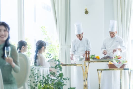 カノビアーノ福岡 料理演出画像