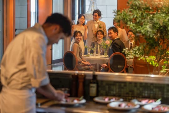 カノビアーノ福岡 シェフオープンキッチン画像