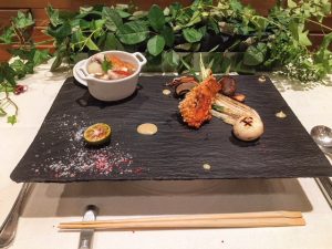 本日のお料理【天然赤羽太と栃木県産茸 秋の装い】