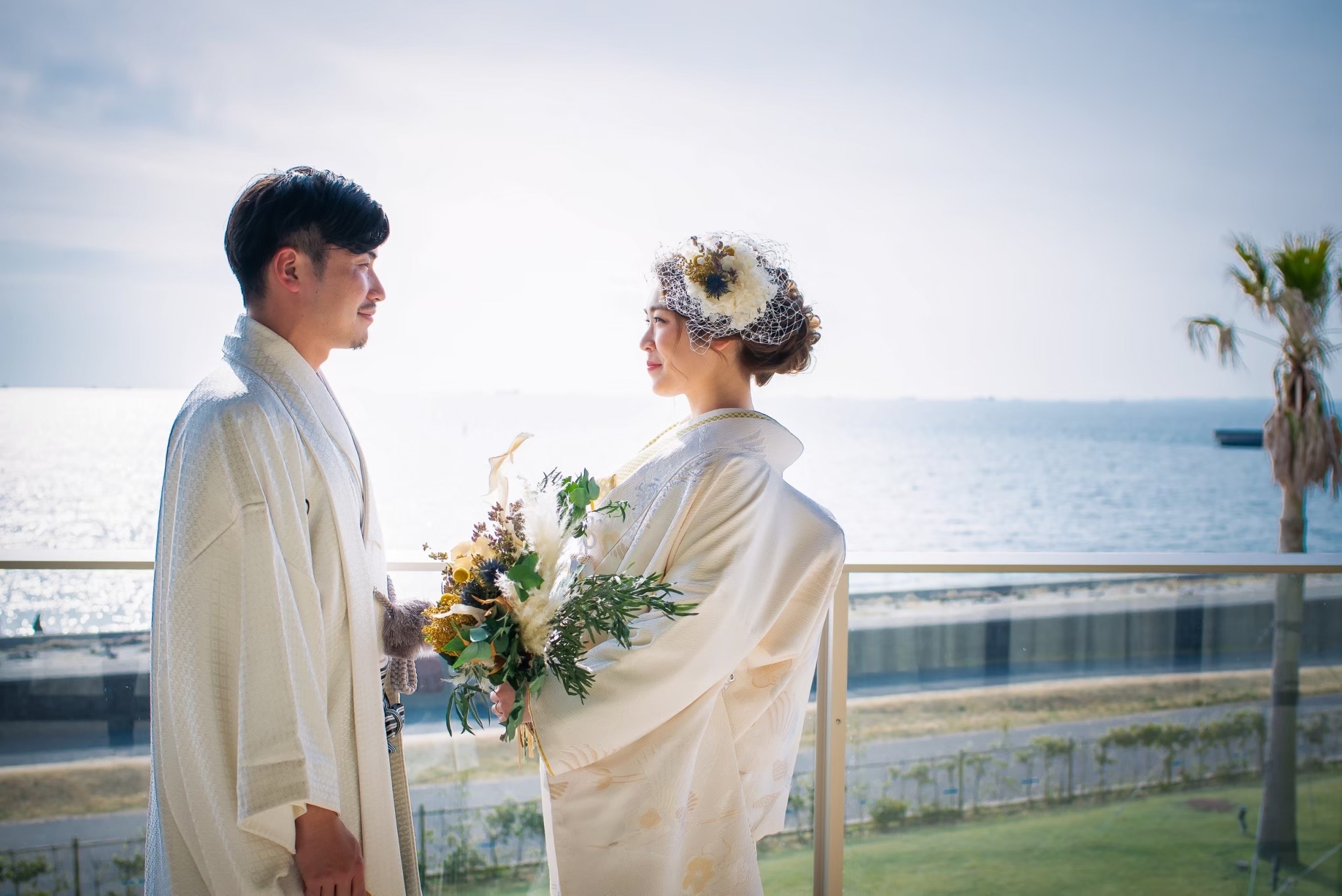 おしゃれ和装 海の見える結婚式場 ザ サーフ オーシャンテラス 千葉 稲毛海浜公園 公式